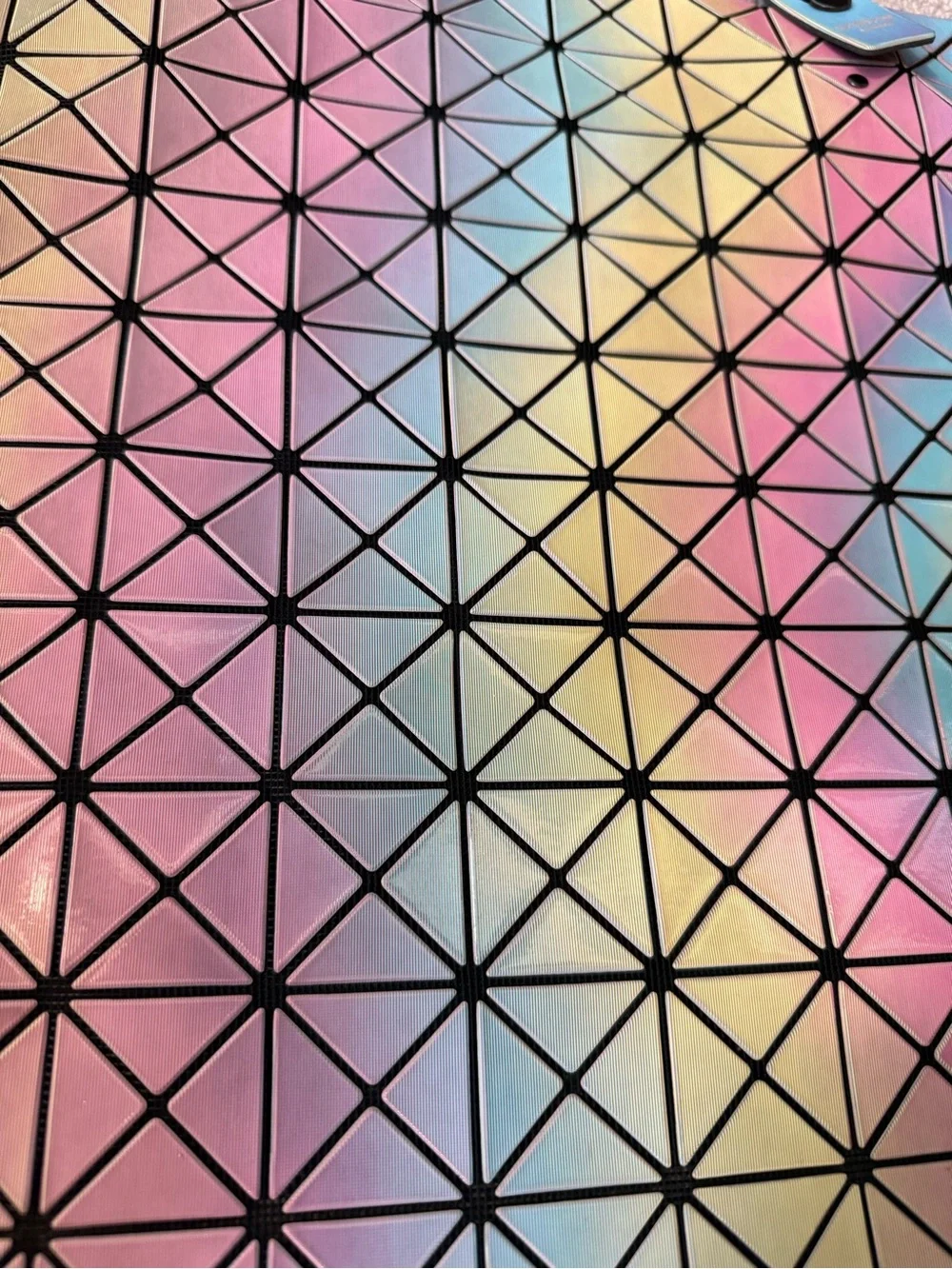 Issey Miyake Pastel Prism Tote in Pink, Yellow, Blue
